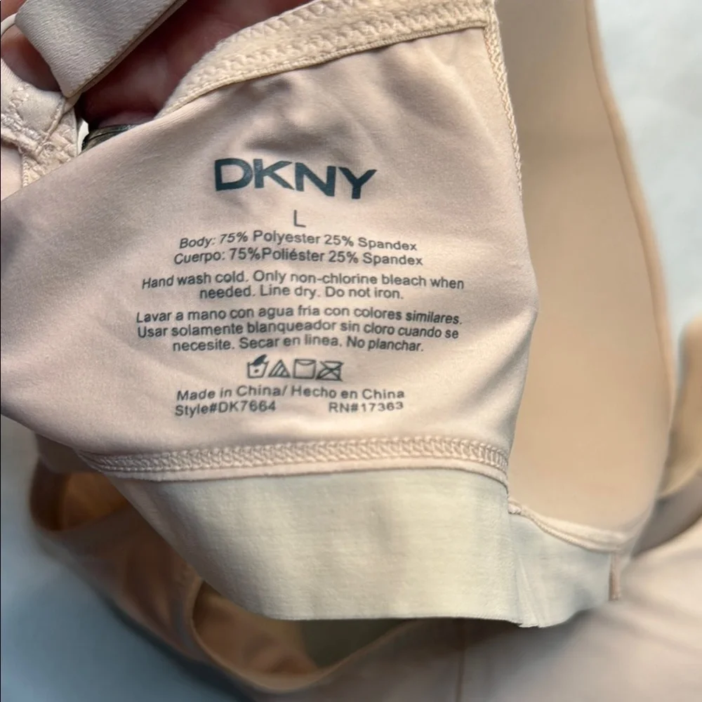 DKNY Women's Cream Bra, size Large, Preowned